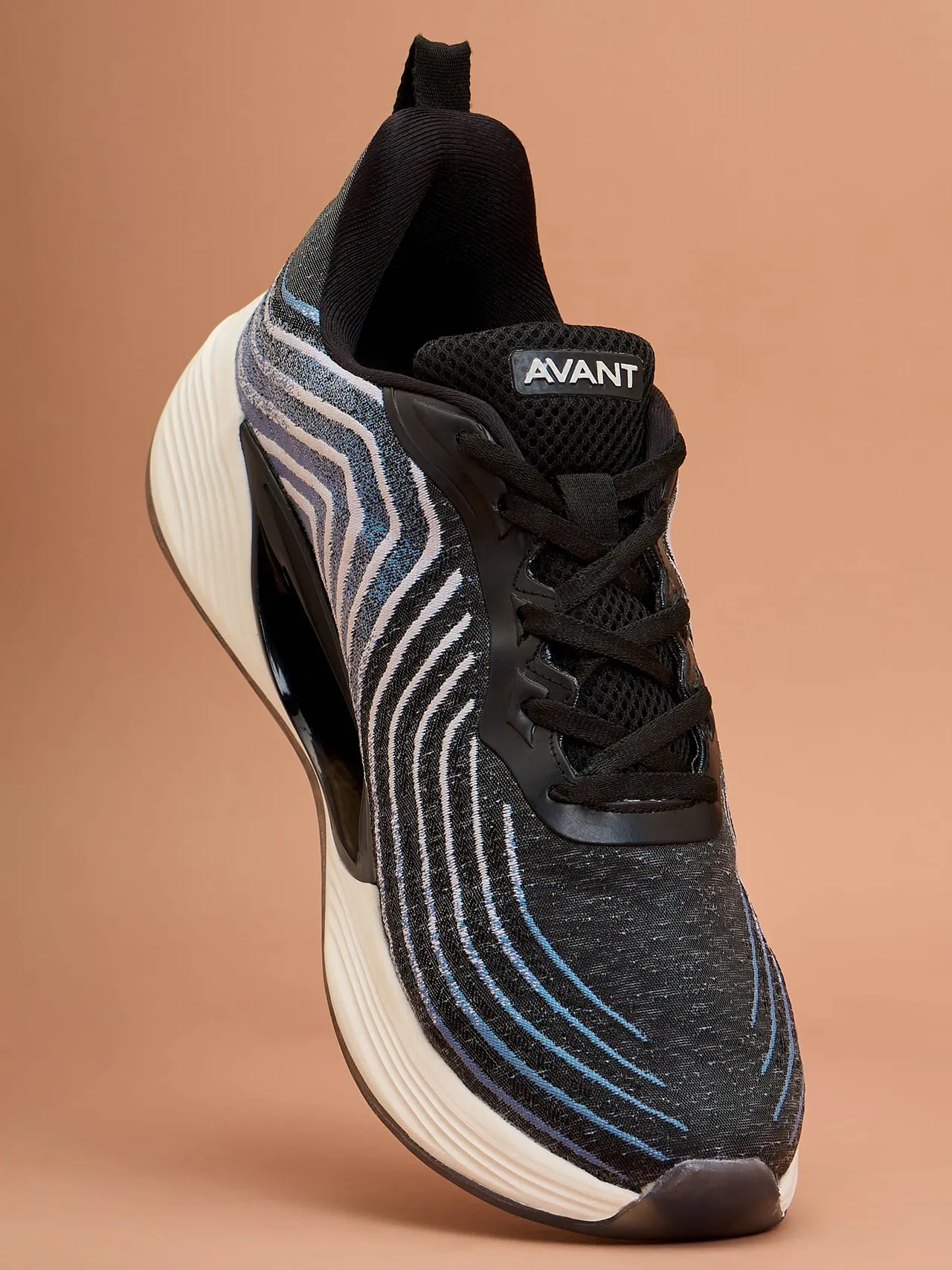 Avant Men's Cyclone Running Shoes - Black/Navy Blue