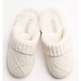 Cable Knit Slides
