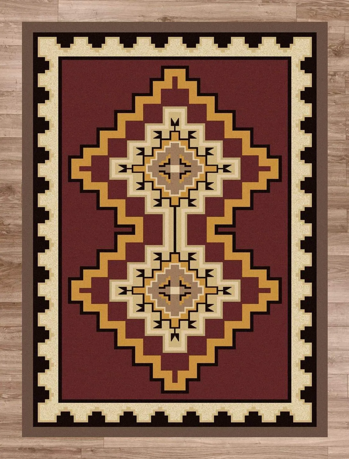 Council Fire in Red Area Rugs