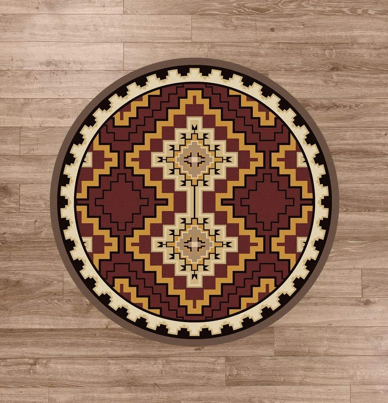Council Fire in Red Area Rugs
