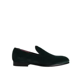 Dolce & Gabbana Green Velvet Slip On Loafers Flats Shoes