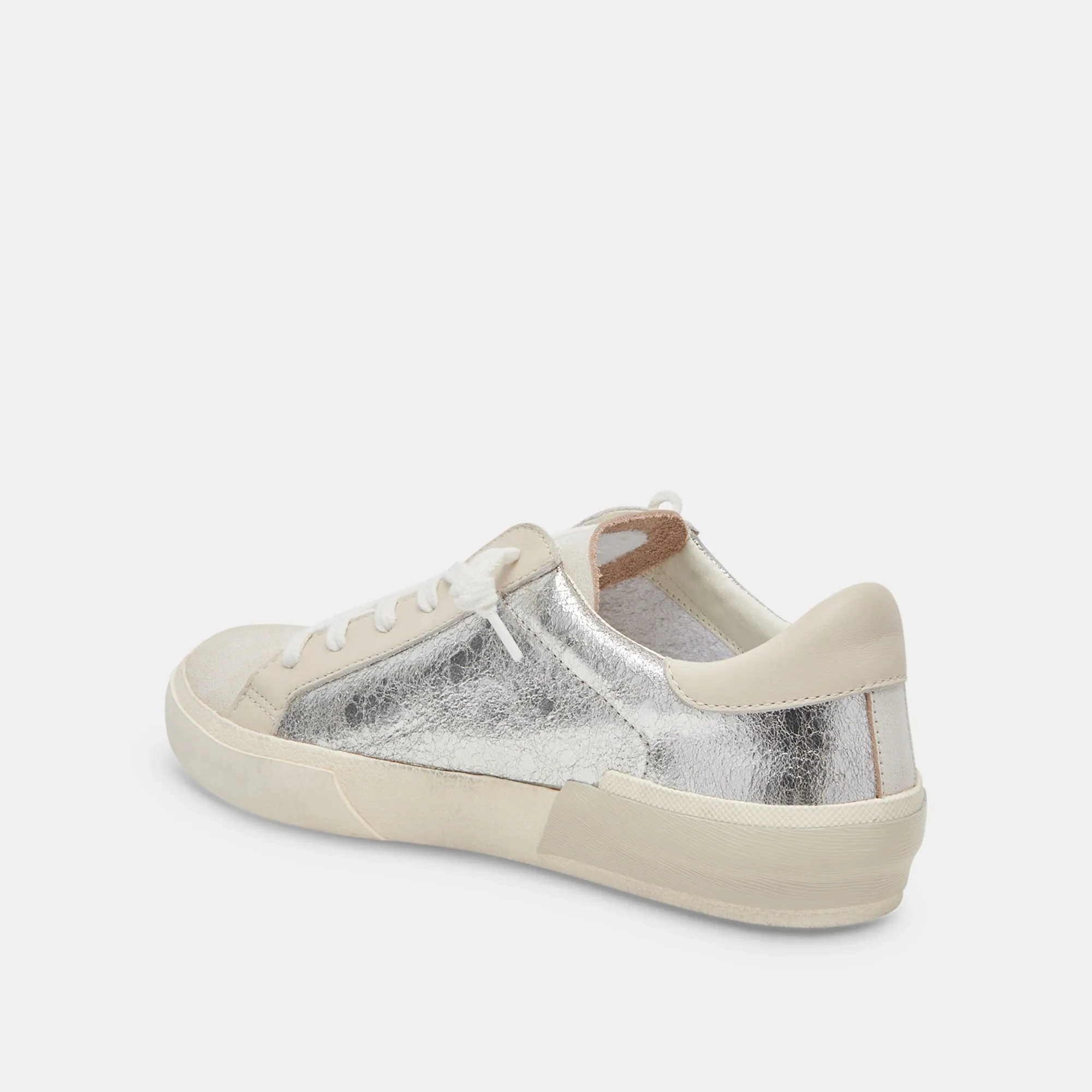 Dolce Vita Zina Sneakers in Chrome Distressed Leather