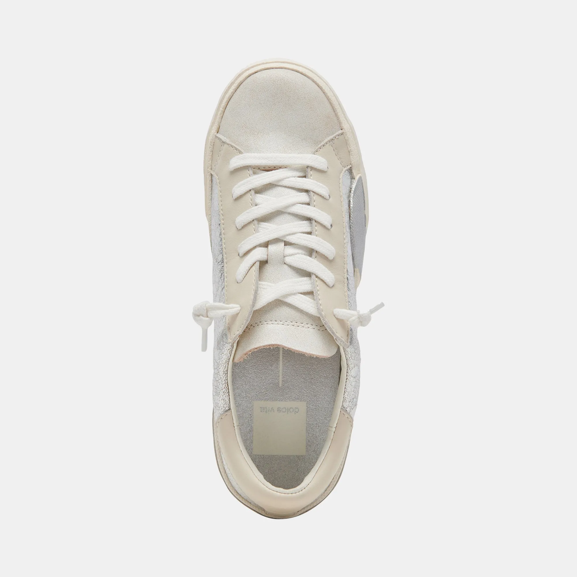 Dolce Vita Zina Sneakers in Chrome Distressed Leather