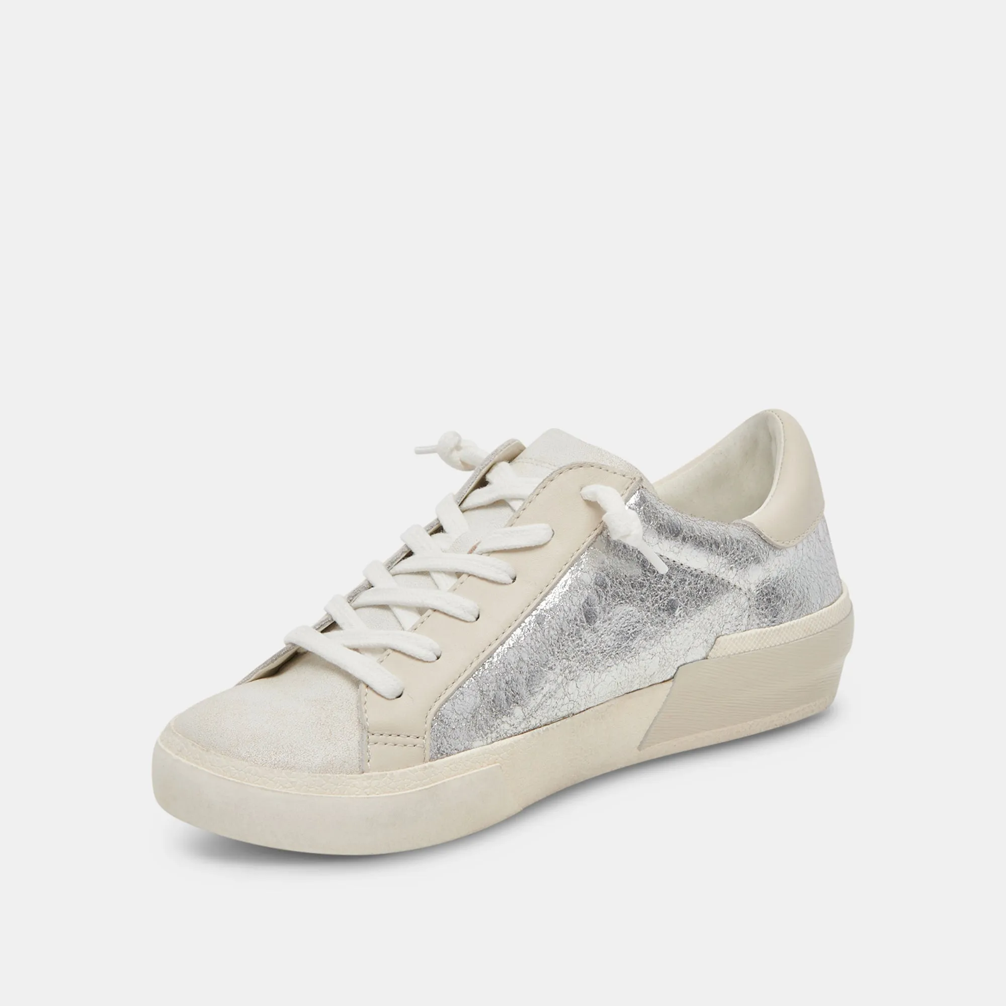 Dolce Vita Zina Sneakers in Chrome Distressed Leather