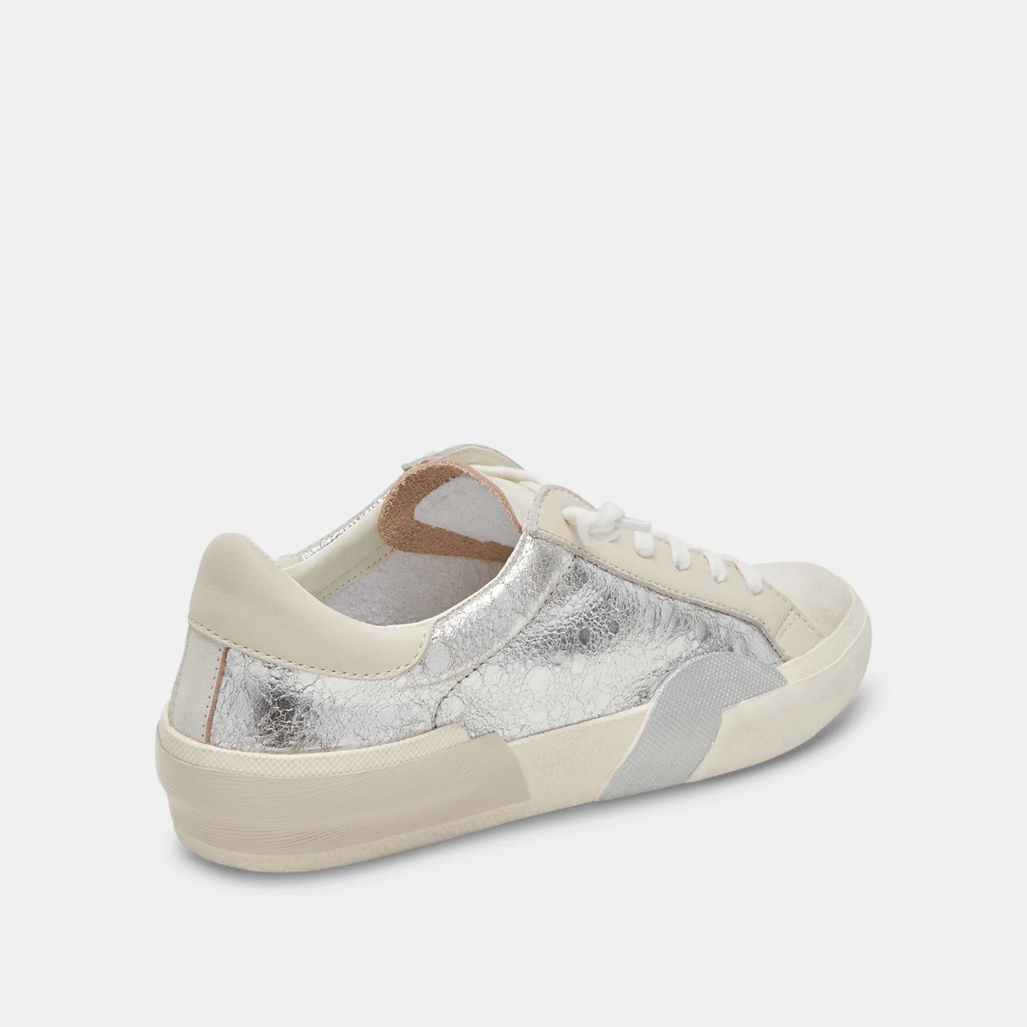 Dolce Vita Zina Sneakers in Chrome Distressed Leather