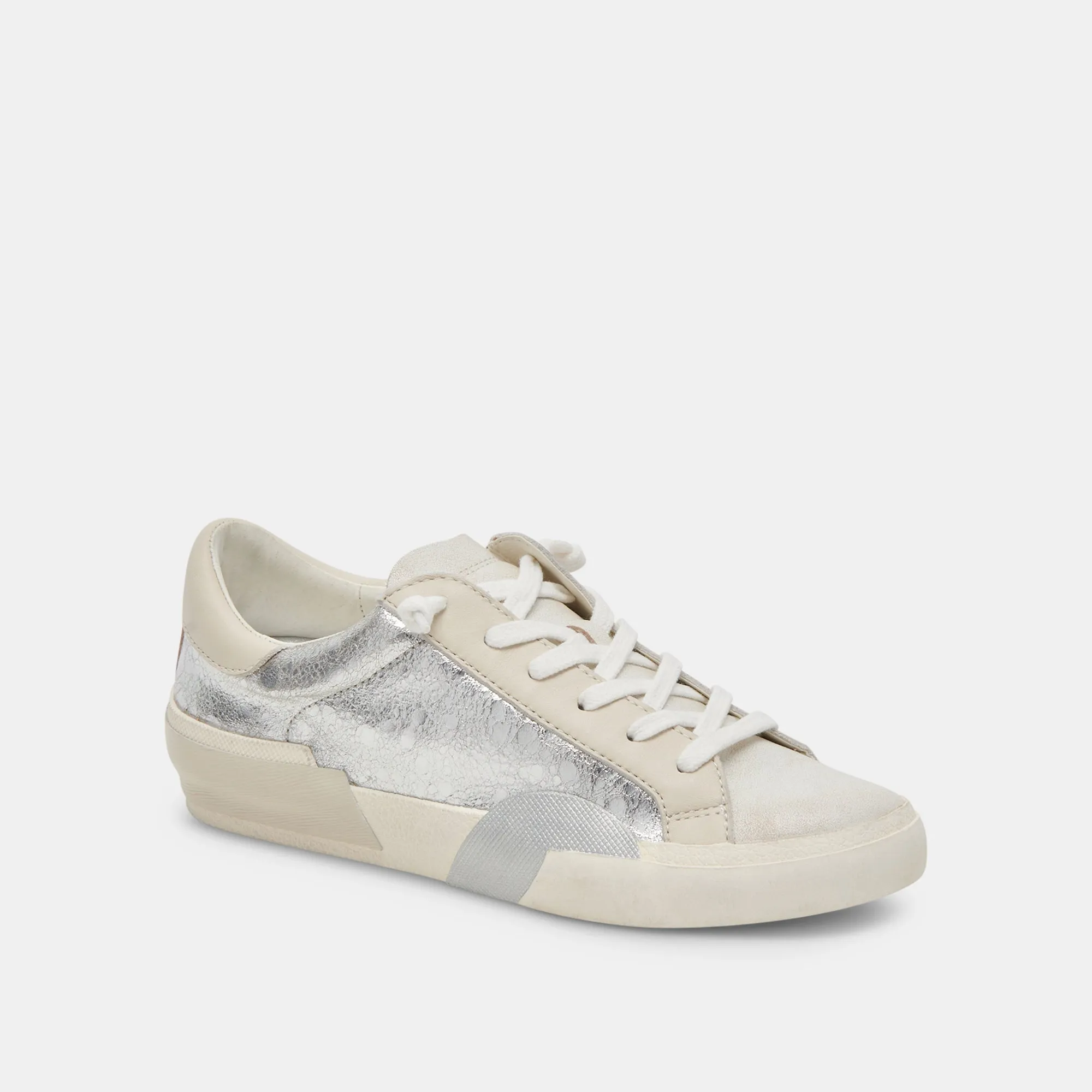 Dolce Vita Zina Sneakers in Chrome Distressed Leather