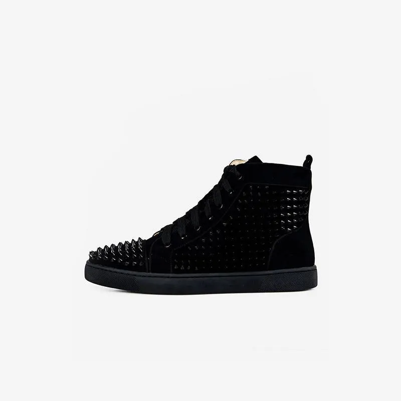 Edgy Studded High-Top Sneakers