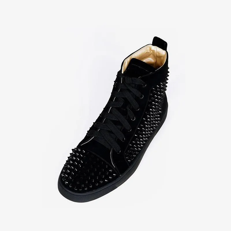 Edgy Studded High-Top Sneakers