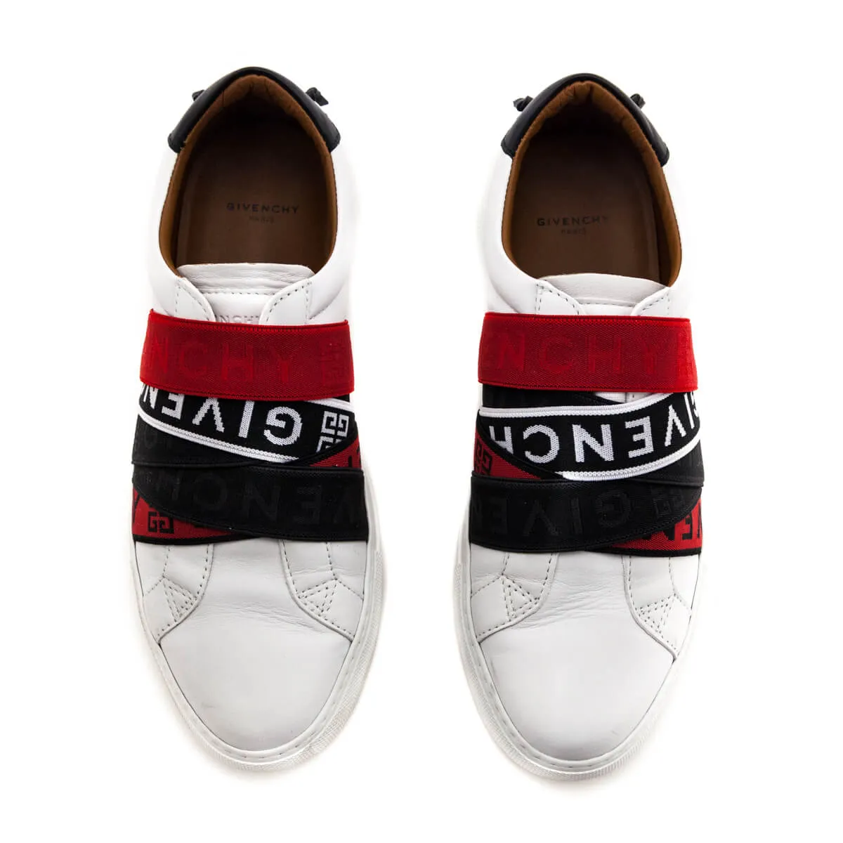 Givenchy White, Black & Red Urban Street Low Webbing Sneakers Size US 9 | EU 39