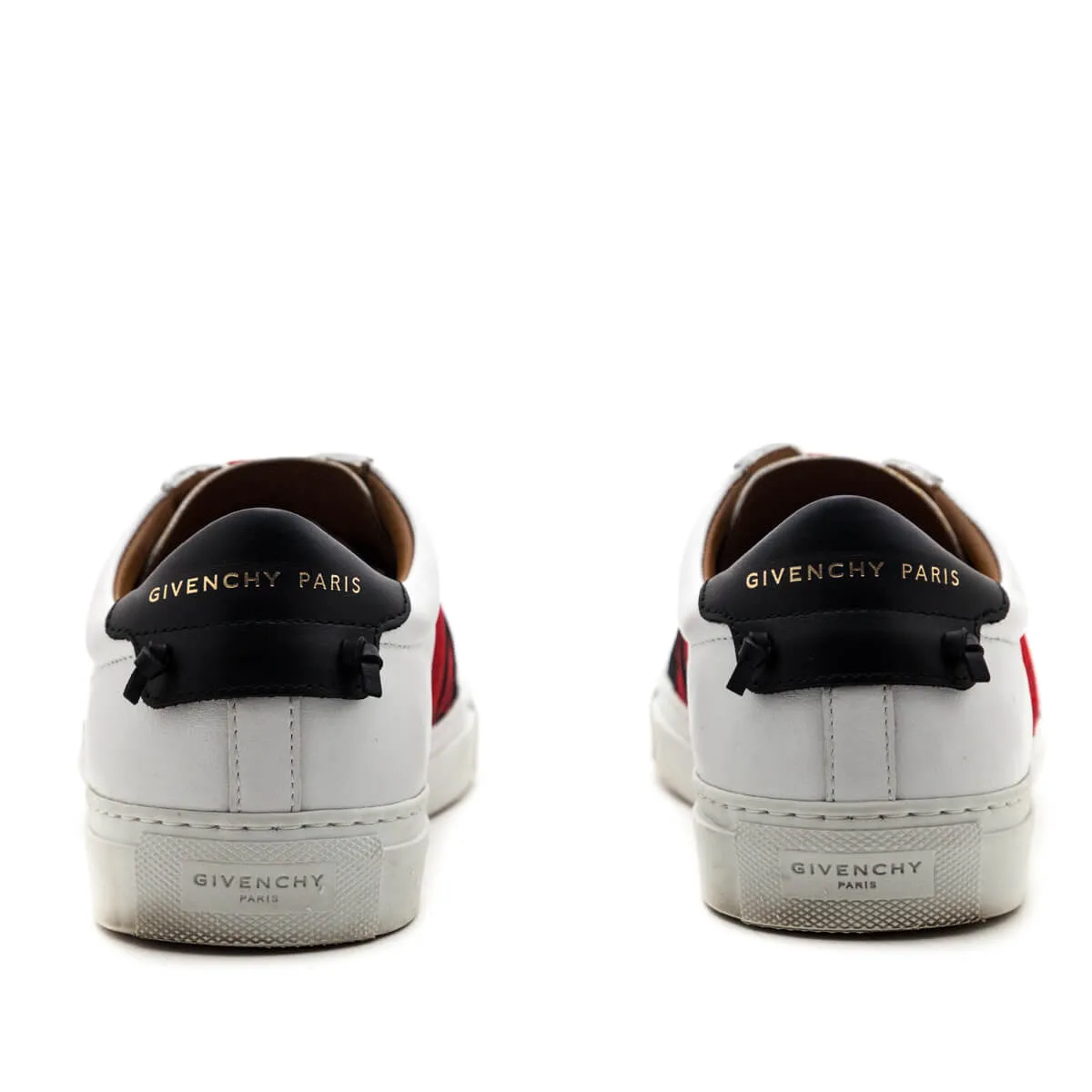 Givenchy White, Black & Red Urban Street Low Webbing Sneakers Size US 9 | EU 39