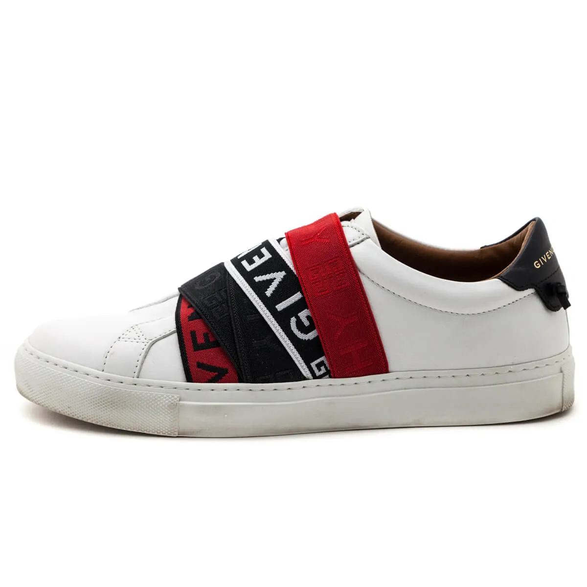 Givenchy White, Black & Red Urban Street Low Webbing Sneakers Size US 9 | EU 39