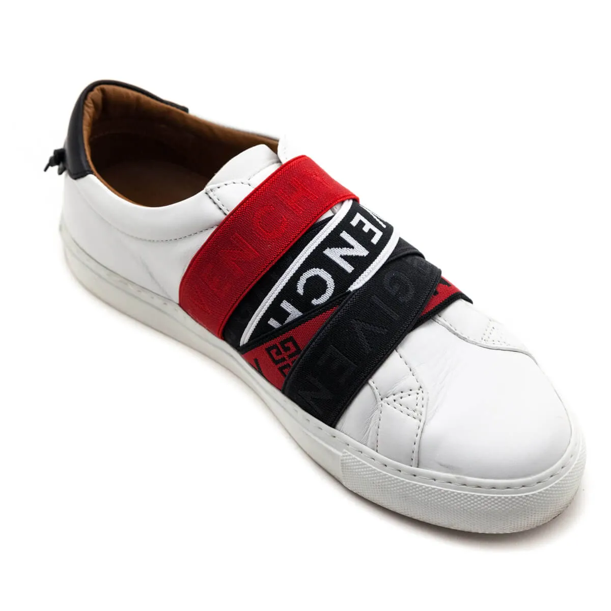 Givenchy White, Black & Red Urban Street Low Webbing Sneakers Size US 9 | EU 39