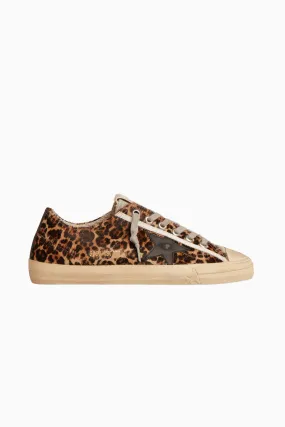 Golden Goose V-Star Sneaker - Beige/ Brown Leo/ Black