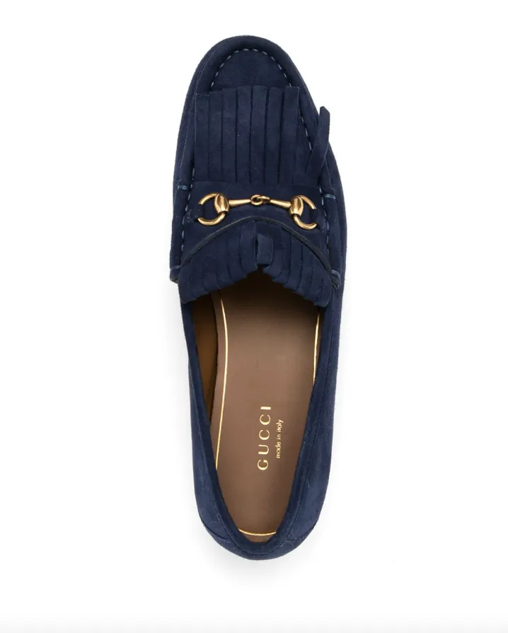 Gucci Horsebit fringe-detail loafers
