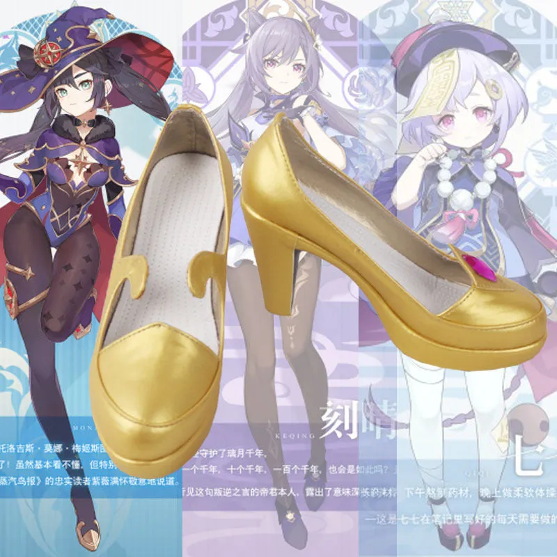 Gvavaya Game Cosplay Genshin Impact Mona Cosplay Shoes Genshin Cosplay