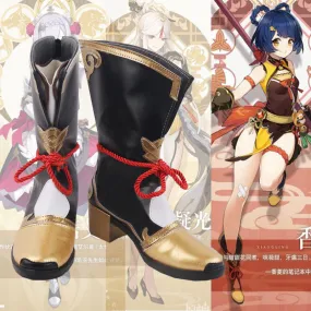 Gvavaya Game Cosplay Genshin Impact Xiangling Cosplay Shoes Genshin Cosplay