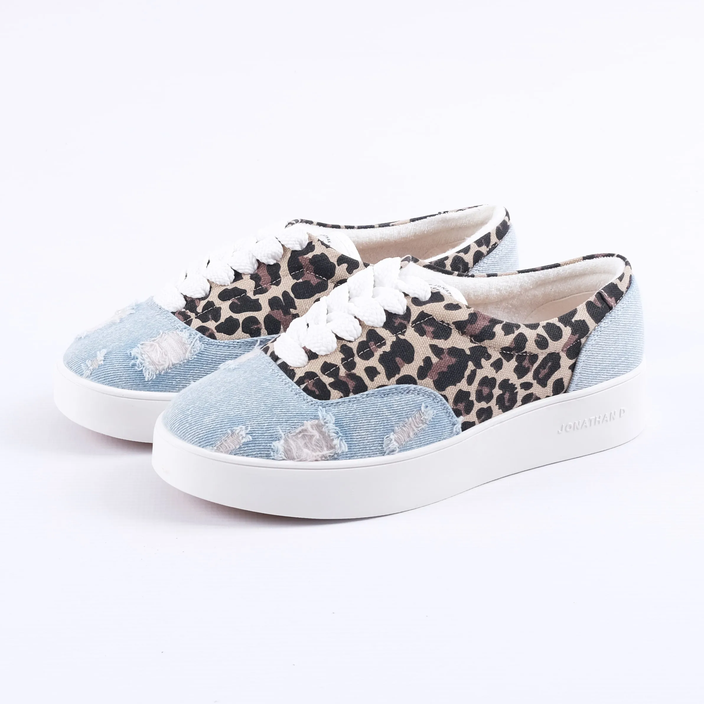J Farley Sneakers (Denim/Leopard Print)
