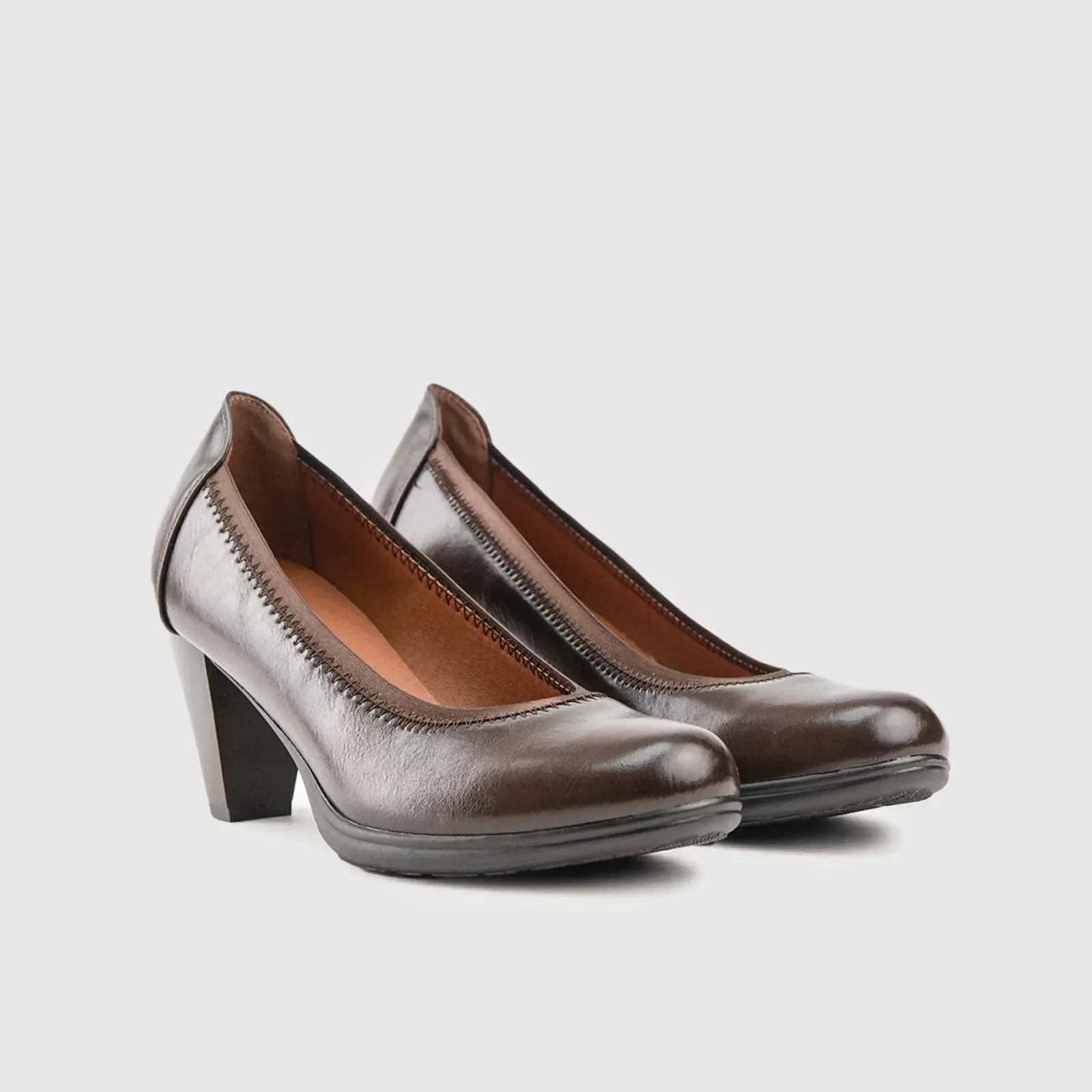 Ladies Court Shoe 00470 Marion Brown