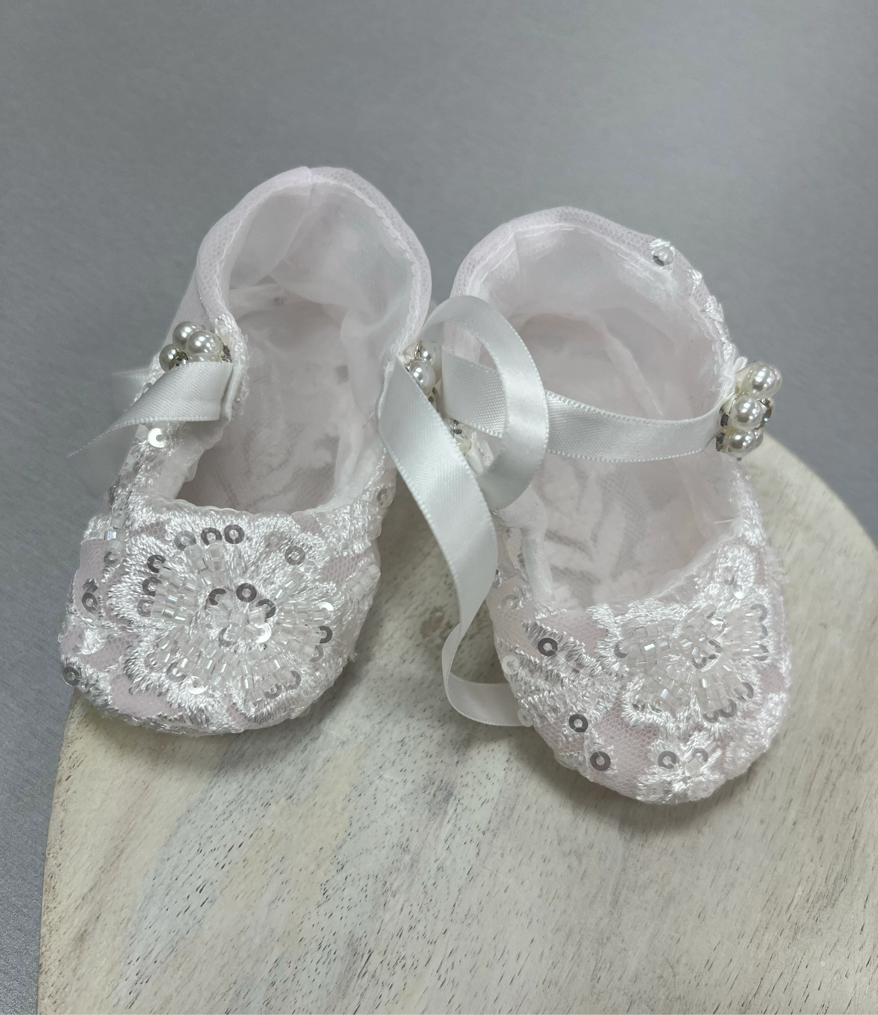 Light pink Christening Dress Alexandra