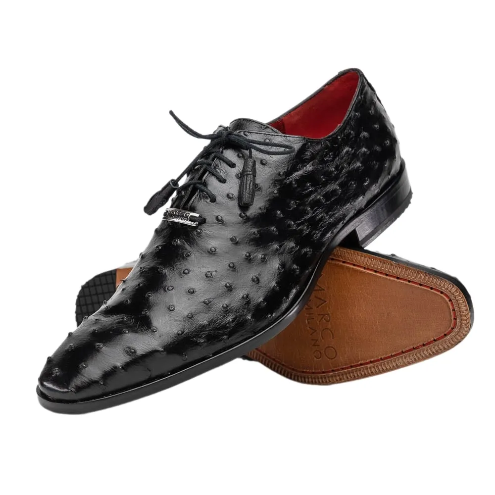 Marco Di Milano Criss Ostrich and Leather Black
