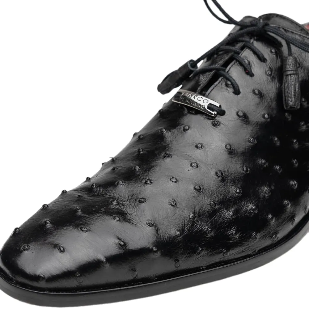 Marco Di Milano Criss Ostrich and Leather Black
