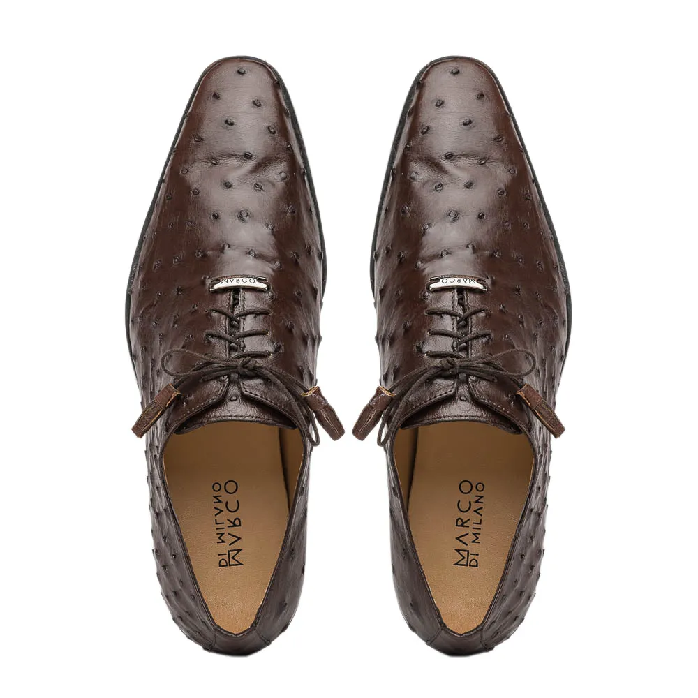 Marco Di Milano Criss Ostrich and Leather Brown