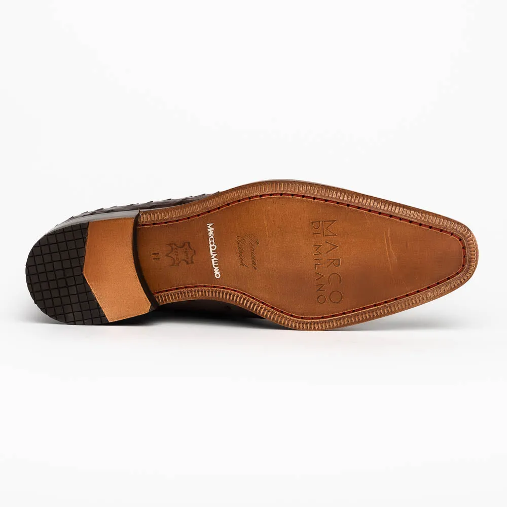 Marco Di Milano Criss Ostrich and Leather Brown