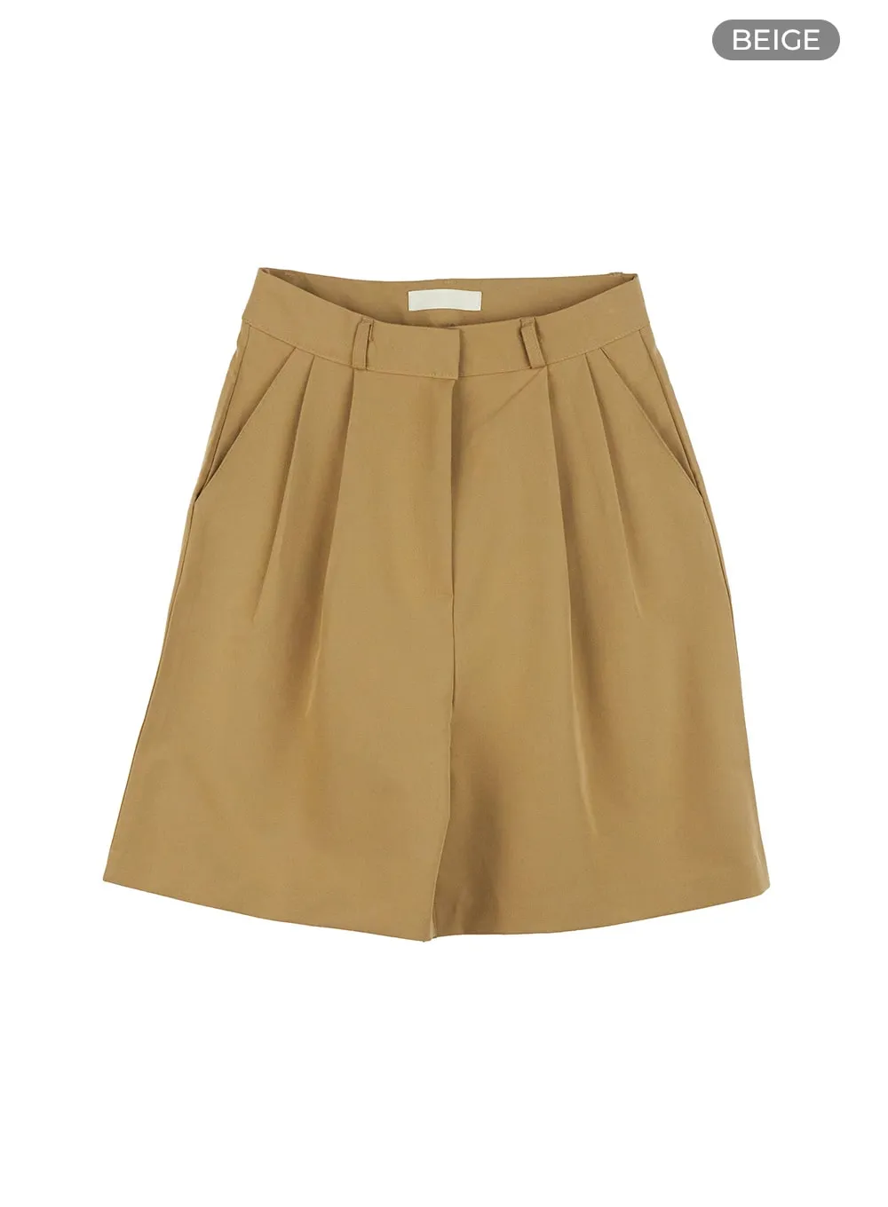 Pintuck Wide Tailored Shorts OG416