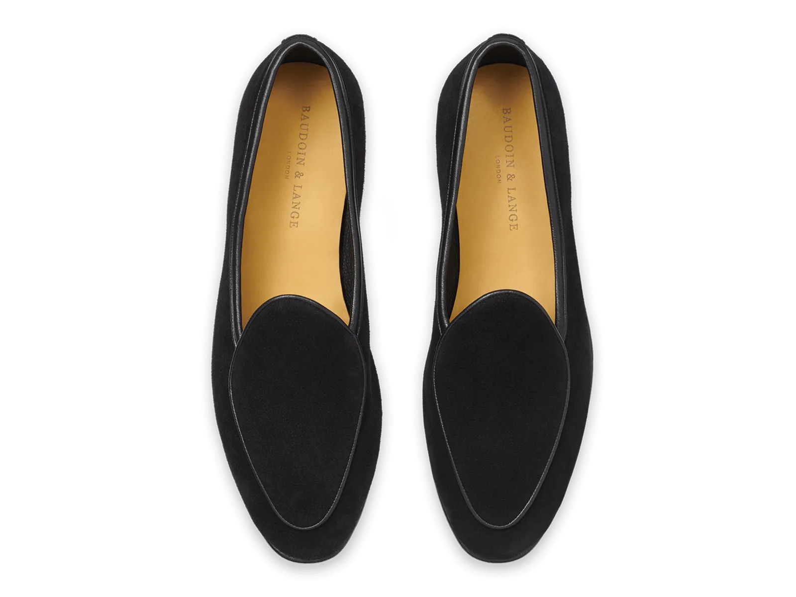 Sagan Classic Loafers in Obsidian Black Asteria Suede with Leather Sole