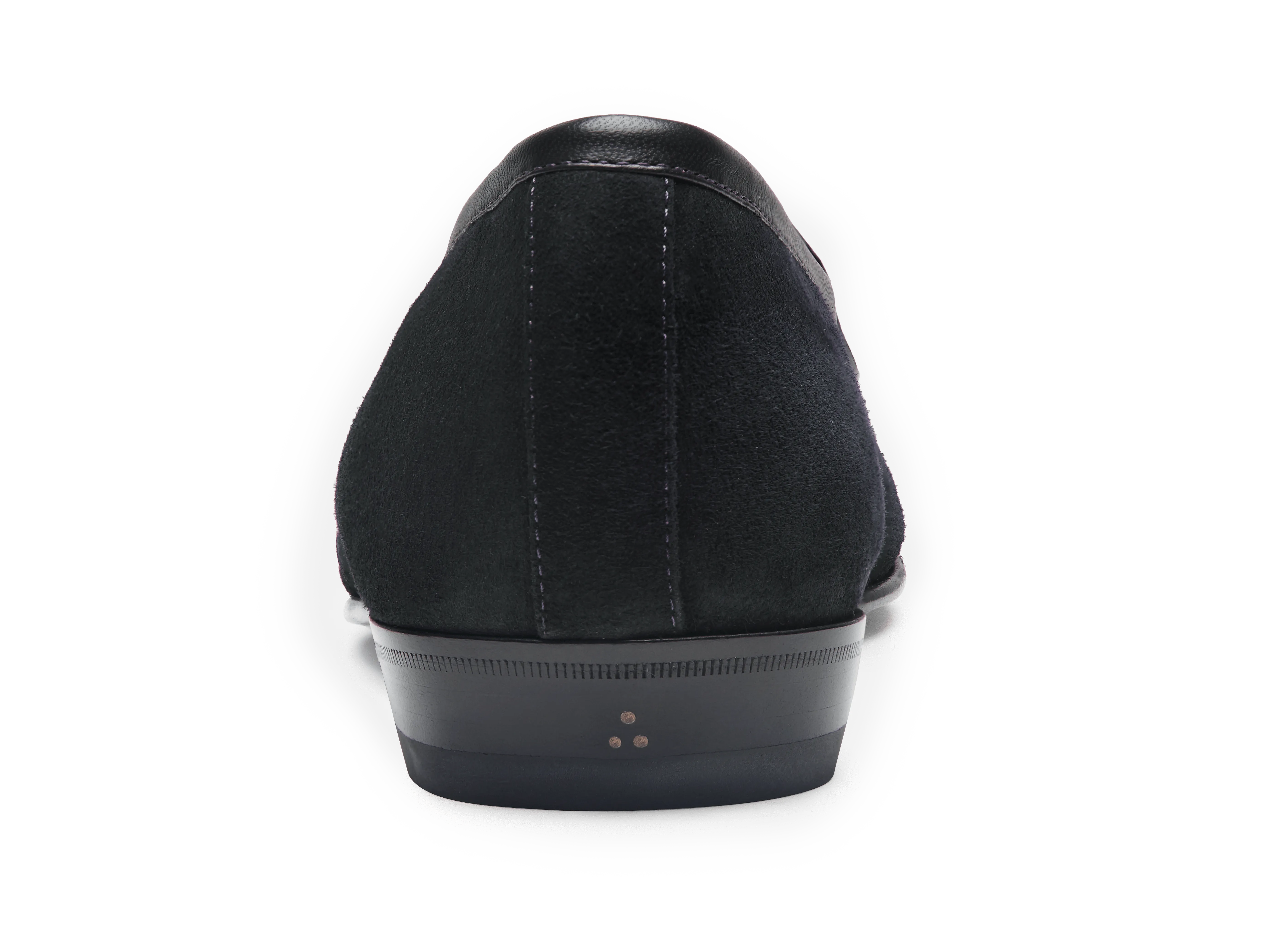 Sagan Classic Loafers in Obsidian Black Asteria Suede with Leather Sole