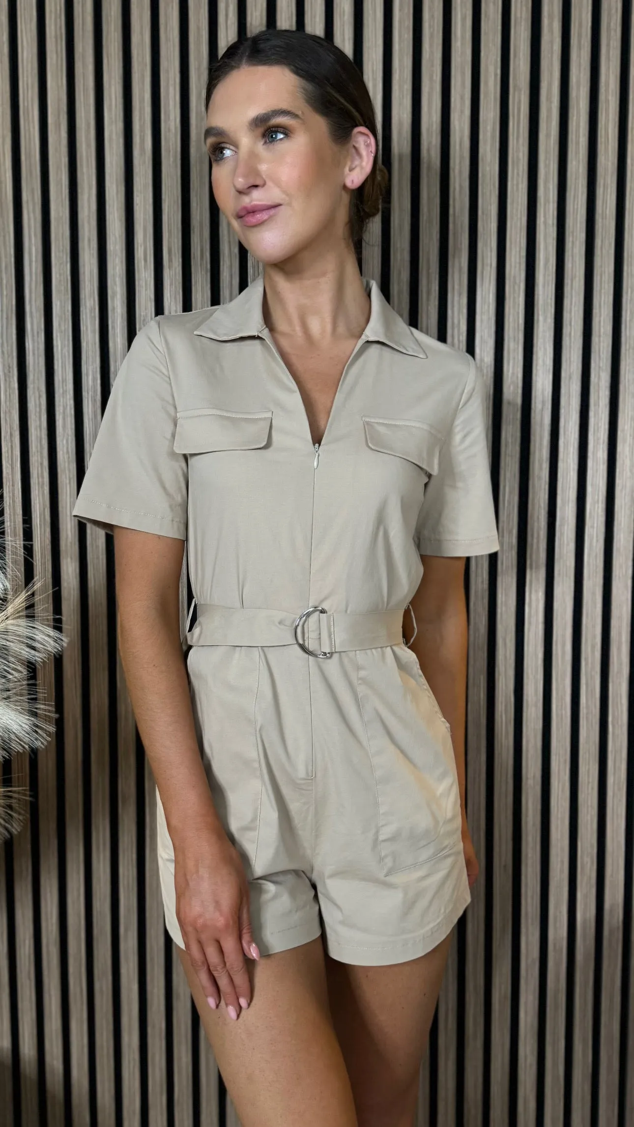 Sally Sand Utility Style Playsuit