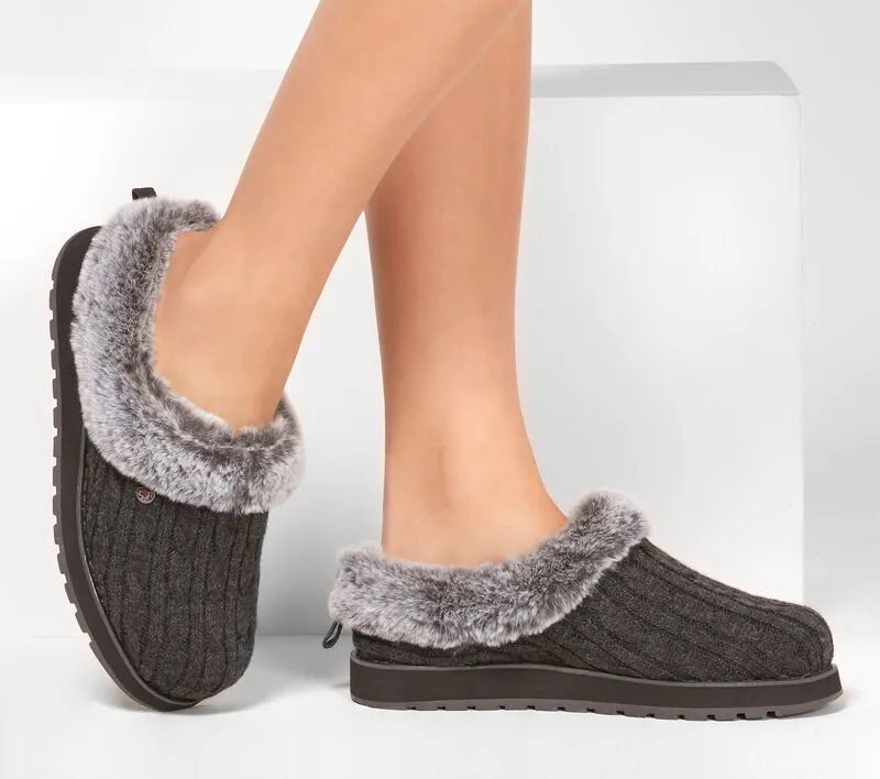 Skechers BOBS Keepsakes Ice Angel Slippers 31204 Charcoal