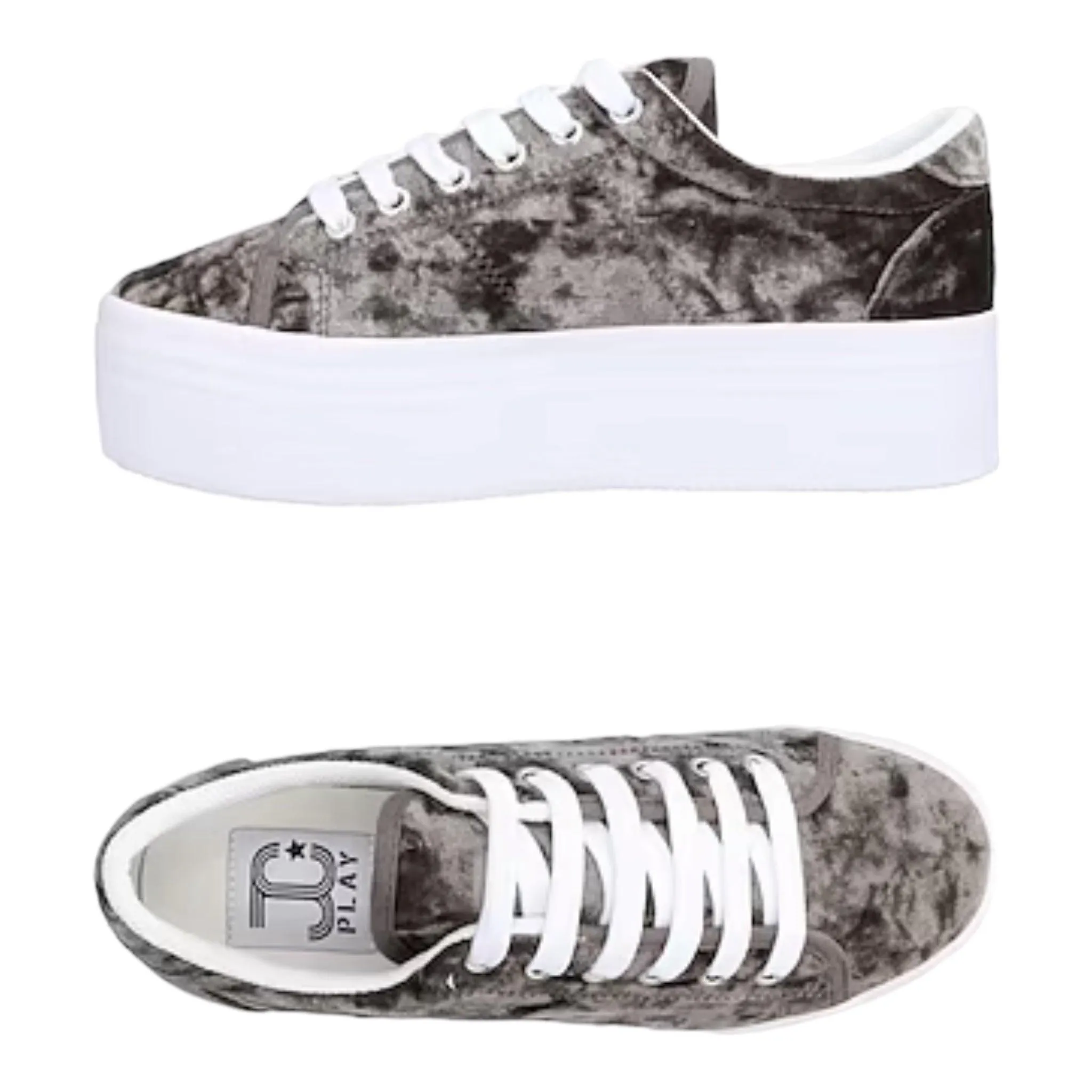 Smoked Lace Up Platform Sneakers