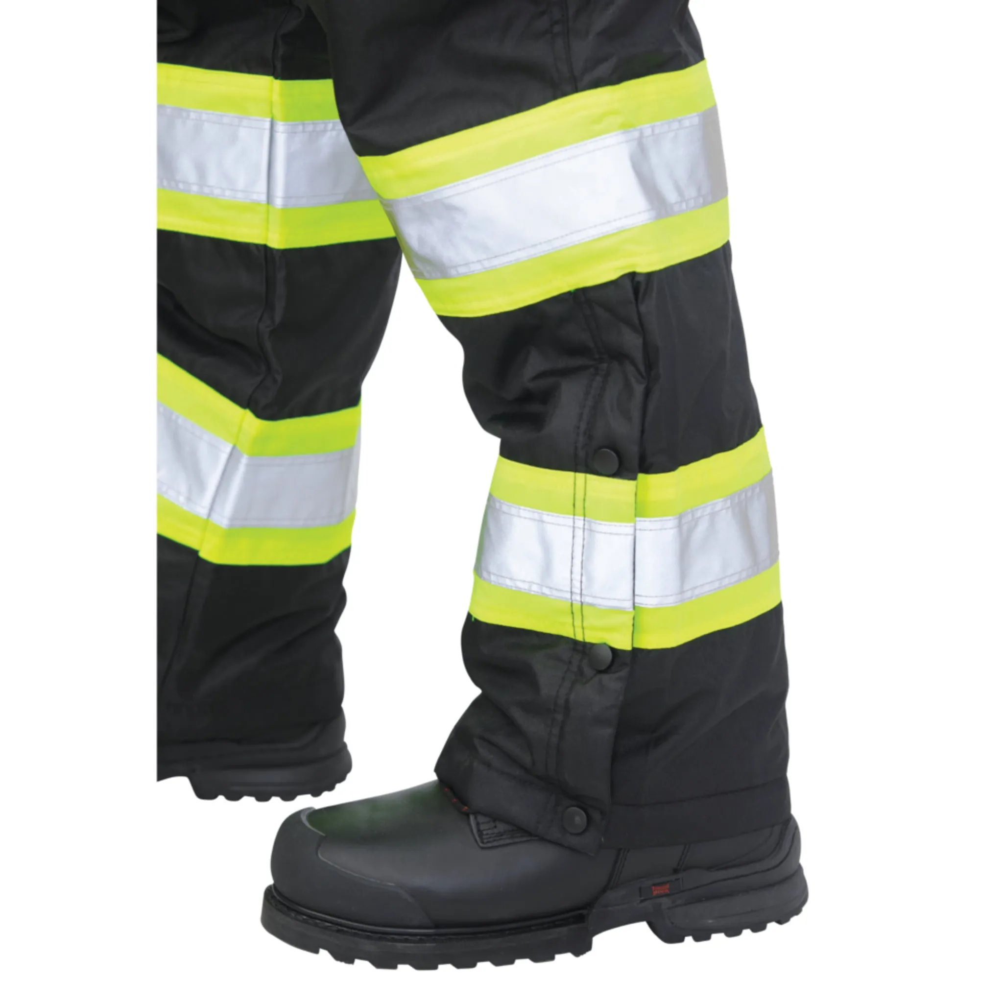 Tough Duck Men's s614 Hi Vis Safety Snow Pants 300D Poly Oxford Insulated Reflective | Sizes XS-5XL