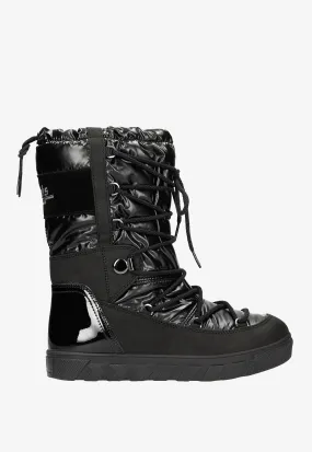 Wojas RELAKS Women's Black Leather Insulated Snow Boots | R5512181