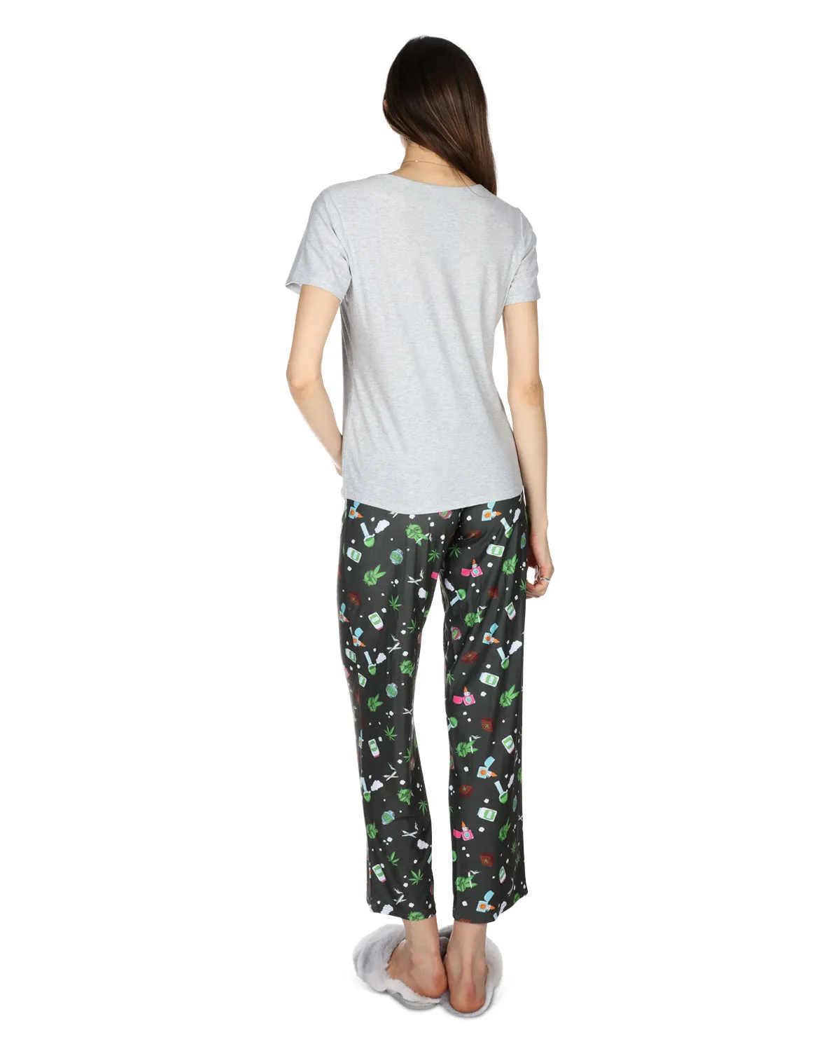 Women's Weed Two Piece PJ Set in a Bag