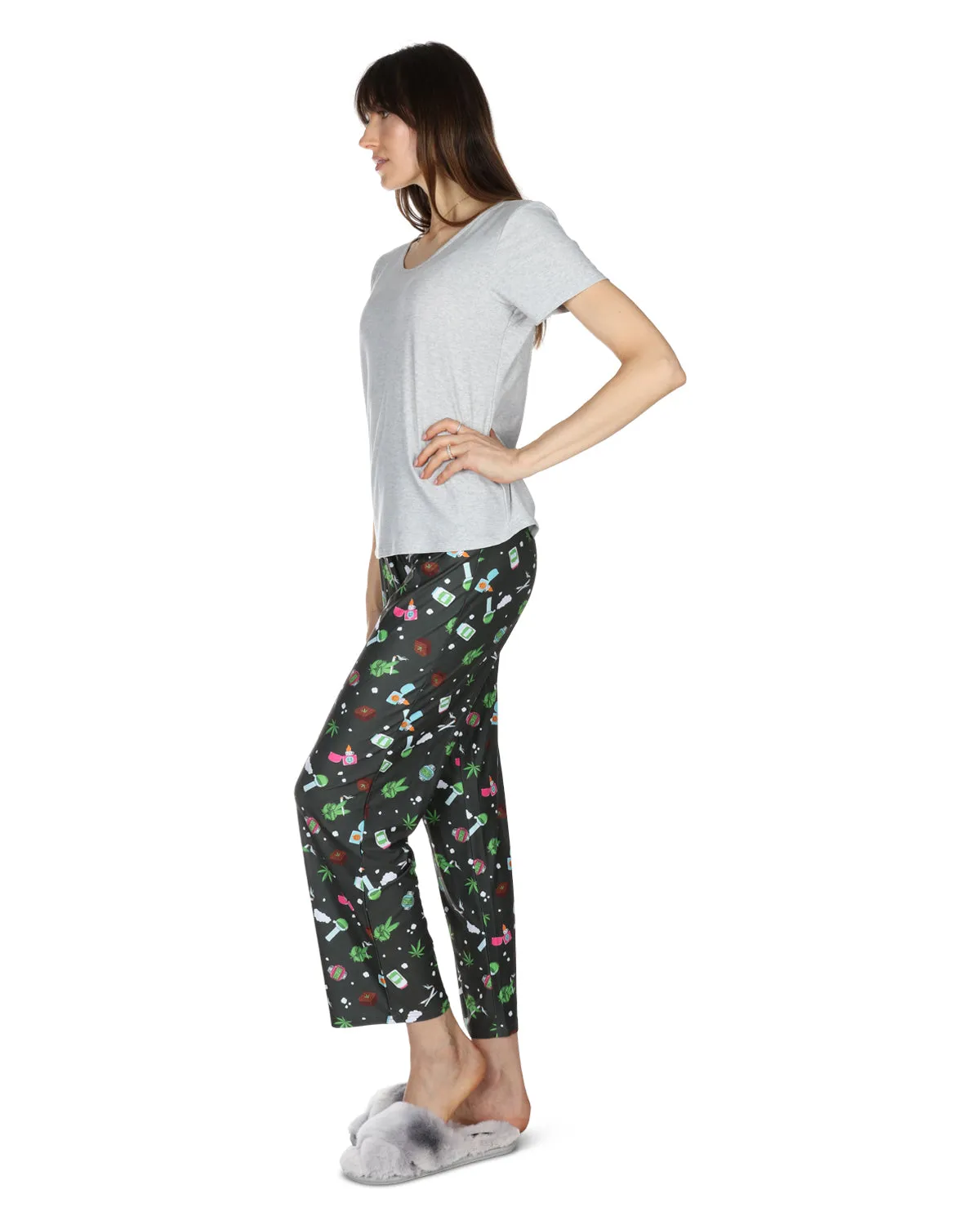 Women's Weed Two Piece PJ Set in a Bag